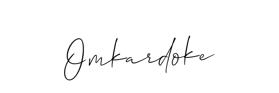 Omkardoke stylish signature style. Best Handwritten Sign (Allison_Script) for my name. Handwritten Signature Collection Ideas for my name Omkardoke. Omkardoke signature style 2 images and pictures png