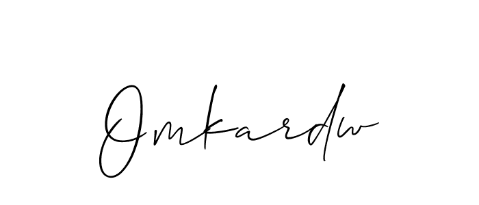 The best way (Allison_Script) to make a short signature is to pick only two or three words in your name. The name Omkardw include a total of six letters. For converting this name. Omkardw signature style 2 images and pictures png