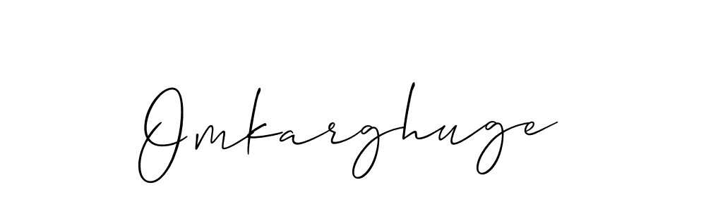 How to make Omkarghuge name signature. Use Allison_Script style for creating short signs online. This is the latest handwritten sign. Omkarghuge signature style 2 images and pictures png