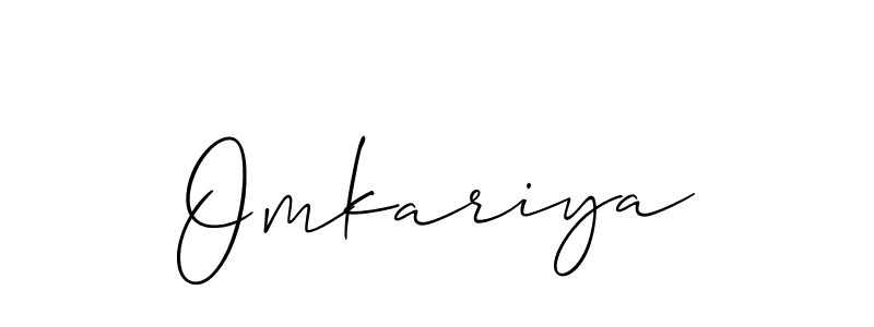 It looks lik you need a new signature style for name Omkariya. Design unique handwritten (Allison_Script) signature with our free signature maker in just a few clicks. Omkariya signature style 2 images and pictures png
