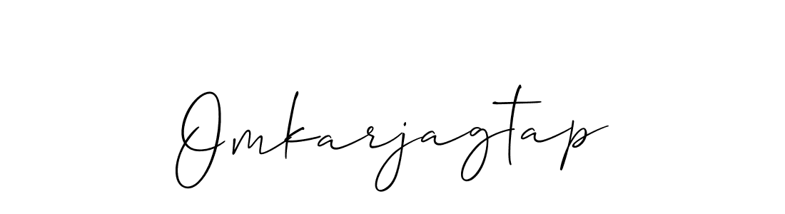 How to Draw Omkarjagtap signature style? Allison_Script is a latest design signature styles for name Omkarjagtap. Omkarjagtap signature style 2 images and pictures png