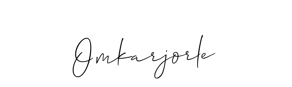 How to make Omkarjorle name signature. Use Allison_Script style for creating short signs online. This is the latest handwritten sign. Omkarjorle signature style 2 images and pictures png