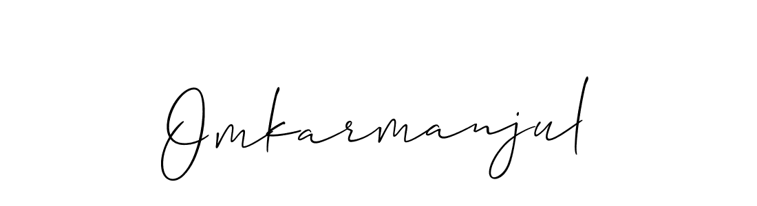 Use a signature maker to create a handwritten signature online. With this signature software, you can design (Allison_Script) your own signature for name Omkarmanjul. Omkarmanjul signature style 2 images and pictures png