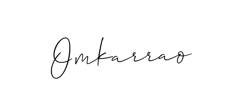 Create a beautiful signature design for name Omkarrao. With this signature (Allison_Script) fonts, you can make a handwritten signature for free. Omkarrao signature style 2 images and pictures png