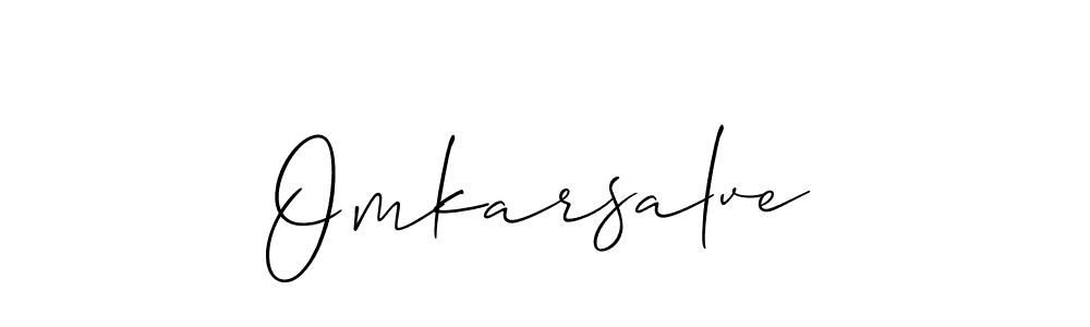 Allison_Script is a professional signature style that is perfect for those who want to add a touch of class to their signature. It is also a great choice for those who want to make their signature more unique. Get Omkarsalve name to fancy signature for free. Omkarsalve signature style 2 images and pictures png