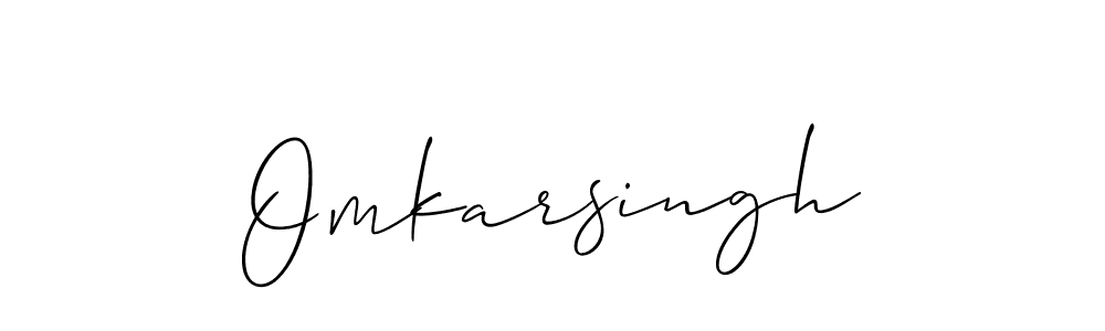How to make Omkarsingh name signature. Use Allison_Script style for creating short signs online. This is the latest handwritten sign. Omkarsingh signature style 2 images and pictures png