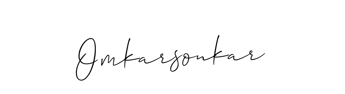Make a beautiful signature design for name Omkarsonkar. With this signature (Allison_Script) style, you can create a handwritten signature for free. Omkarsonkar signature style 2 images and pictures png