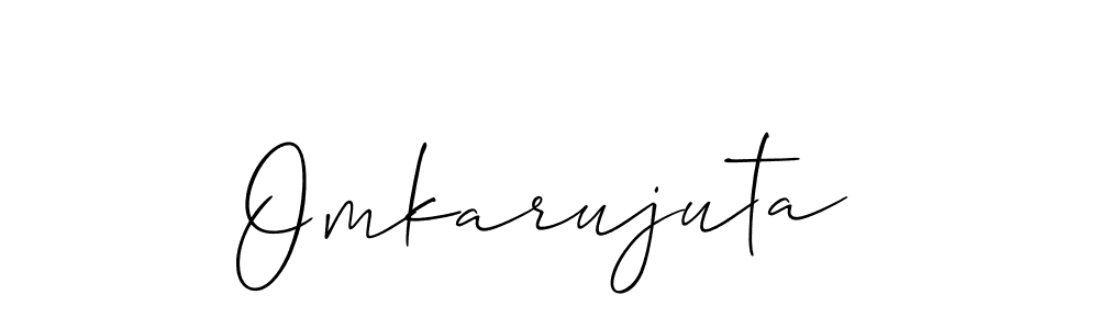 How to make Omkarujuta signature? Allison_Script is a professional autograph style. Create handwritten signature for Omkarujuta name. Omkarujuta signature style 2 images and pictures png