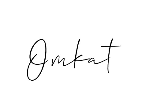 if you are searching for the best signature style for your name Omkat. so please give up your signature search. here we have designed multiple signature styles  using Allison_Script. Omkat signature style 2 images and pictures png