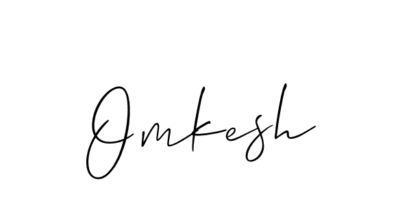 Also we have Omkesh name is the best signature style. Create professional handwritten signature collection using Allison_Script autograph style. Omkesh signature style 2 images and pictures png