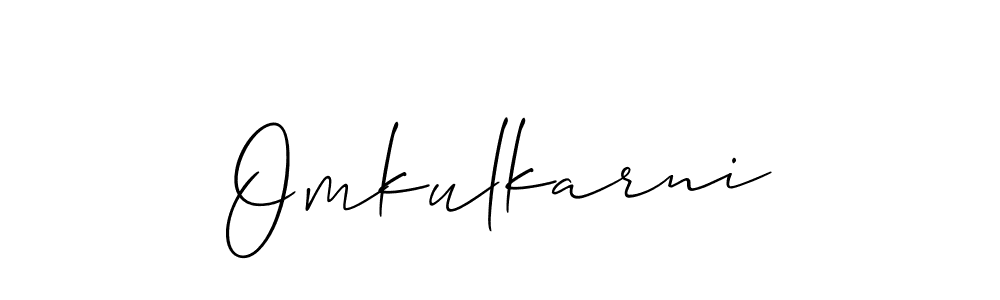 You should practise on your own different ways (Allison_Script) to write your name (Omkulkarni) in signature. don't let someone else do it for you. Omkulkarni signature style 2 images and pictures png