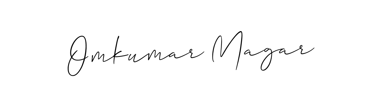 It looks lik you need a new signature style for name Omkumar Magar. Design unique handwritten (Allison_Script) signature with our free signature maker in just a few clicks. Omkumar Magar signature style 2 images and pictures png