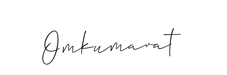 Design your own signature with our free online signature maker. With this signature software, you can create a handwritten (Allison_Script) signature for name Omkumavat. Omkumavat signature style 2 images and pictures png