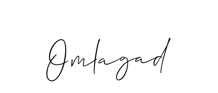 Create a beautiful signature design for name Omlagad. With this signature (Allison_Script) fonts, you can make a handwritten signature for free. Omlagad signature style 2 images and pictures png