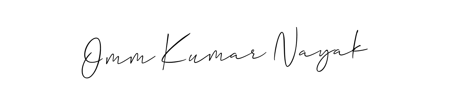 Use a signature maker to create a handwritten signature online. With this signature software, you can design (Allison_Script) your own signature for name Omm Kumar Nayak. Omm Kumar Nayak signature style 2 images and pictures png