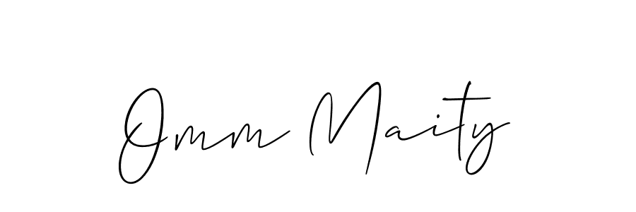Make a beautiful signature design for name Omm Maity. With this signature (Allison_Script) style, you can create a handwritten signature for free. Omm Maity signature style 2 images and pictures png