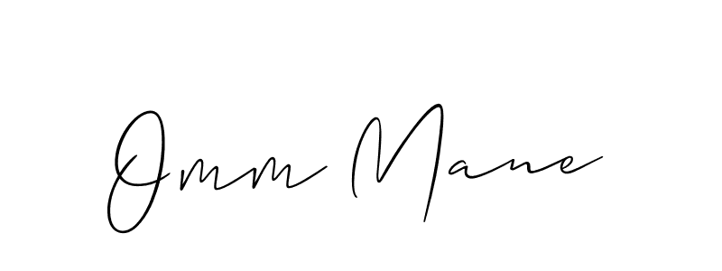 How to make Omm Mane name signature. Use Allison_Script style for creating short signs online. This is the latest handwritten sign. Omm Mane signature style 2 images and pictures png