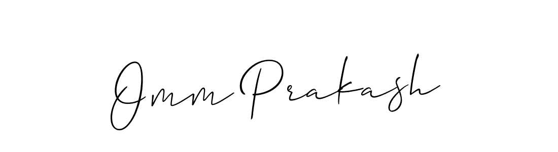 Create a beautiful signature design for name Omm Prakash. With this signature (Allison_Script) fonts, you can make a handwritten signature for free. Omm Prakash signature style 2 images and pictures png