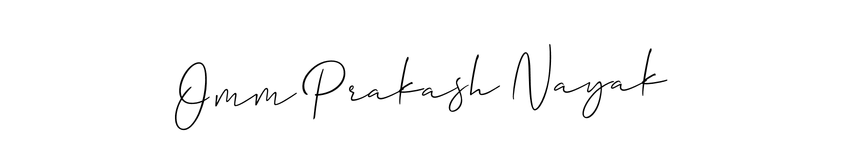 Design your own signature with our free online signature maker. With this signature software, you can create a handwritten (Allison_Script) signature for name Omm Prakash Nayak. Omm Prakash Nayak signature style 2 images and pictures png