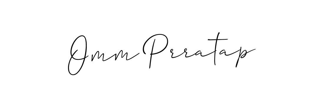 How to Draw Omm Prratap signature style? Allison_Script is a latest design signature styles for name Omm Prratap. Omm Prratap signature style 2 images and pictures png