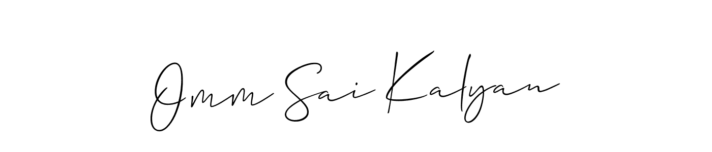 Also You can easily find your signature by using the search form. We will create Omm Sai Kalyan name handwritten signature images for you free of cost using Allison_Script sign style. Omm Sai Kalyan signature style 2 images and pictures png