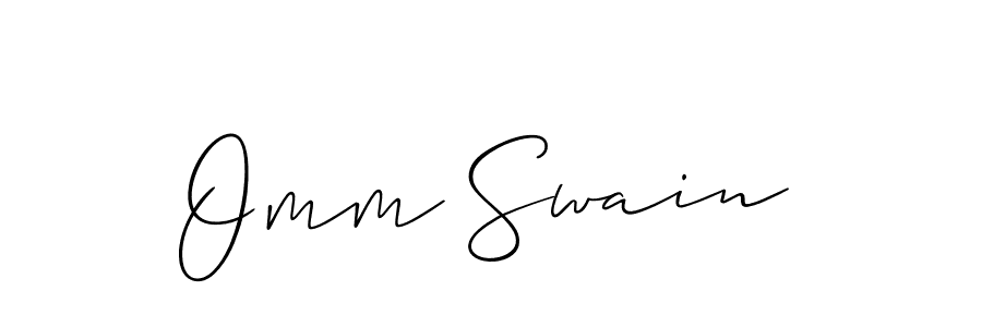 Use a signature maker to create a handwritten signature online. With this signature software, you can design (Allison_Script) your own signature for name Omm Swain. Omm Swain signature style 2 images and pictures png