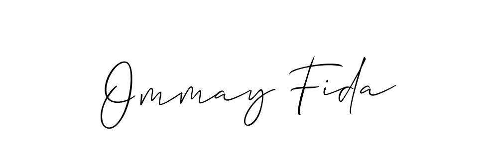 Also You can easily find your signature by using the search form. We will create Ommay Fida name handwritten signature images for you free of cost using Allison_Script sign style. Ommay Fida signature style 2 images and pictures png