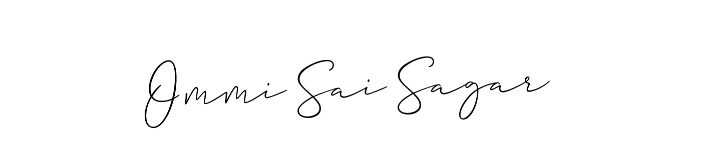 How to make Ommi Sai Sagar signature? Allison_Script is a professional autograph style. Create handwritten signature for Ommi Sai Sagar name. Ommi Sai Sagar signature style 2 images and pictures png