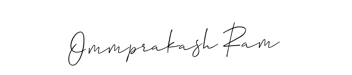 Design your own signature with our free online signature maker. With this signature software, you can create a handwritten (Allison_Script) signature for name Ommprakash Ram. Ommprakash Ram signature style 2 images and pictures png