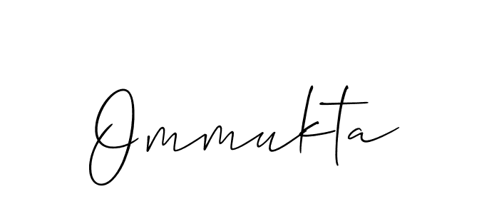 Design your own signature with our free online signature maker. With this signature software, you can create a handwritten (Allison_Script) signature for name Ommukta. Ommukta signature style 2 images and pictures png