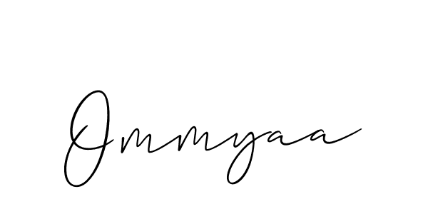 Make a short Ommyaa signature style. Manage your documents anywhere anytime using Allison_Script. Create and add eSignatures, submit forms, share and send files easily. Ommyaa signature style 2 images and pictures png
