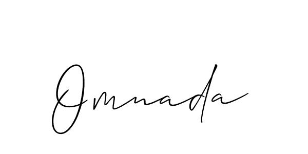 Similarly Allison_Script is the best handwritten signature design. Signature creator online .You can use it as an online autograph creator for name Omnada. Omnada signature style 2 images and pictures png