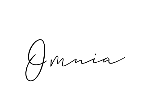 Allison_Script is a professional signature style that is perfect for those who want to add a touch of class to their signature. It is also a great choice for those who want to make their signature more unique. Get Omnia name to fancy signature for free. Omnia signature style 2 images and pictures png