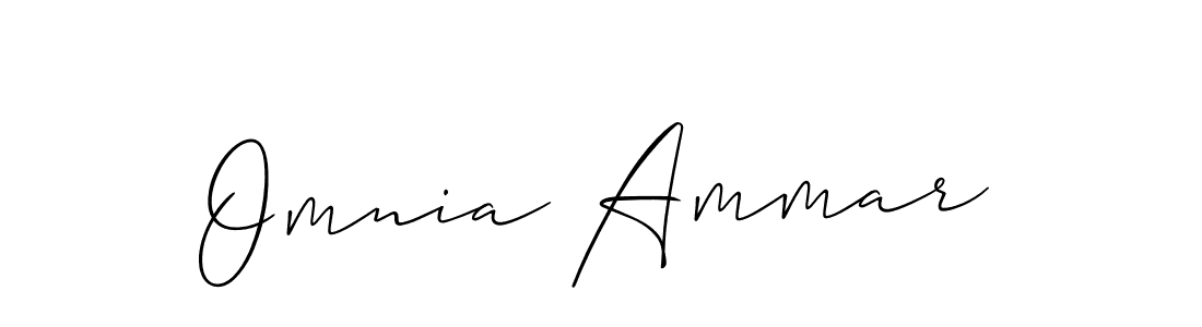 Also You can easily find your signature by using the search form. We will create Omnia Ammar name handwritten signature images for you free of cost using Allison_Script sign style. Omnia Ammar signature style 2 images and pictures png