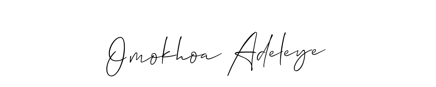 Make a beautiful signature design for name Omokhoa Adeleye. Use this online signature maker to create a handwritten signature for free. Omokhoa Adeleye signature style 2 images and pictures png