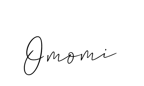 Create a beautiful signature design for name Omomi. With this signature (Allison_Script) fonts, you can make a handwritten signature for free. Omomi signature style 2 images and pictures png
