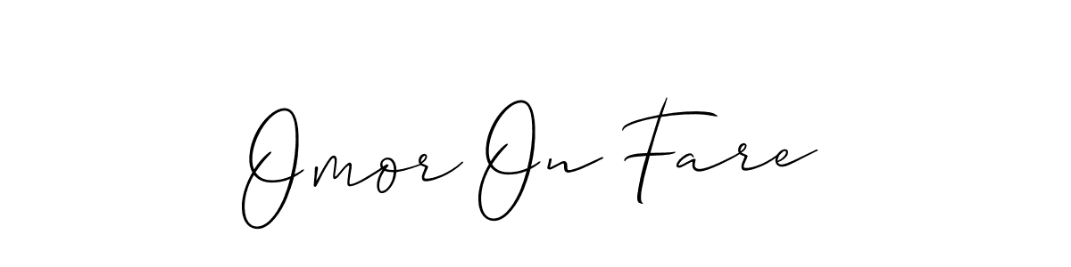 How to Draw Omor On Fare signature style? Allison_Script is a latest design signature styles for name Omor On Fare. Omor On Fare signature style 2 images and pictures png
