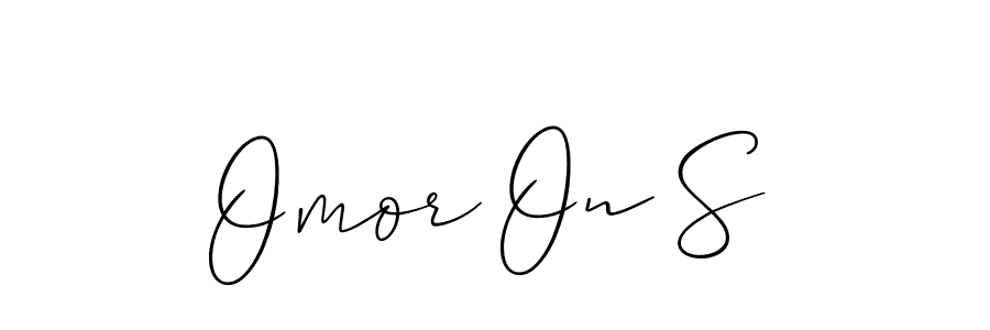 Also we have Omor On S name is the best signature style. Create professional handwritten signature collection using Allison_Script autograph style. Omor On S signature style 2 images and pictures png