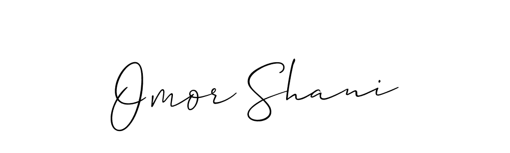 How to make Omor Shani name signature. Use Allison_Script style for creating short signs online. This is the latest handwritten sign. Omor Shani signature style 2 images and pictures png