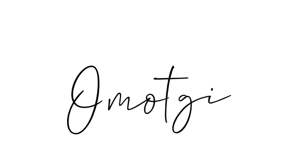 Design your own signature with our free online signature maker. With this signature software, you can create a handwritten (Allison_Script) signature for name Omotgi. Omotgi signature style 2 images and pictures png