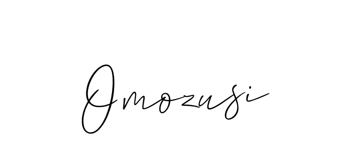 Use a signature maker to create a handwritten signature online. With this signature software, you can design (Allison_Script) your own signature for name Omozusi. Omozusi signature style 2 images and pictures png