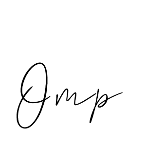 Make a beautiful signature design for name Omp. With this signature (Allison_Script) style, you can create a handwritten signature for free. Omp signature style 2 images and pictures png