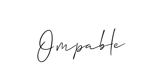 Design your own signature with our free online signature maker. With this signature software, you can create a handwritten (Allison_Script) signature for name Ompable. Ompable signature style 2 images and pictures png