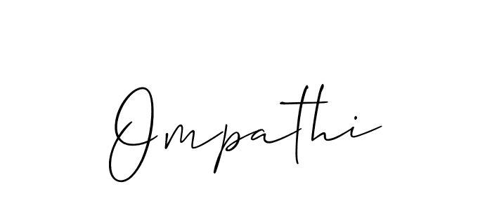 It looks lik you need a new signature style for name Ompathi. Design unique handwritten (Allison_Script) signature with our free signature maker in just a few clicks. Ompathi signature style 2 images and pictures png