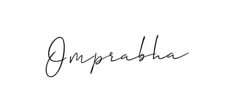It looks lik you need a new signature style for name Omprabha. Design unique handwritten (Allison_Script) signature with our free signature maker in just a few clicks. Omprabha signature style 2 images and pictures png