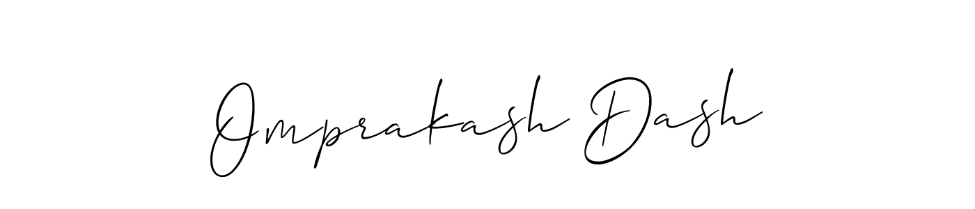 Allison_Script is a professional signature style that is perfect for those who want to add a touch of class to their signature. It is also a great choice for those who want to make their signature more unique. Get Omprakash Dash name to fancy signature for free. Omprakash Dash signature style 2 images and pictures png