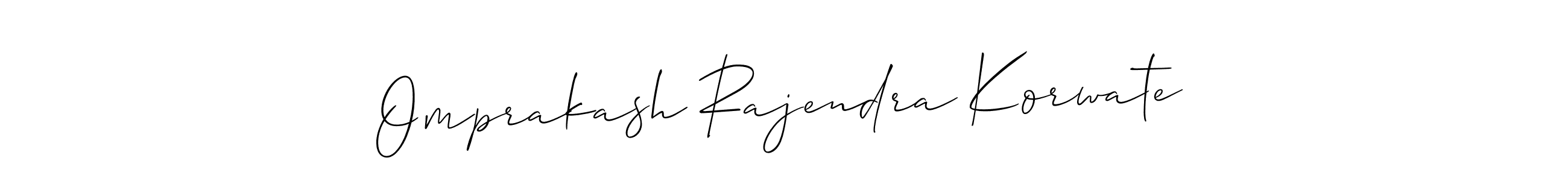 How to Draw Omprakash Rajendra Korwate signature style? Allison_Script is a latest design signature styles for name Omprakash Rajendra Korwate. Omprakash Rajendra Korwate signature style 2 images and pictures png