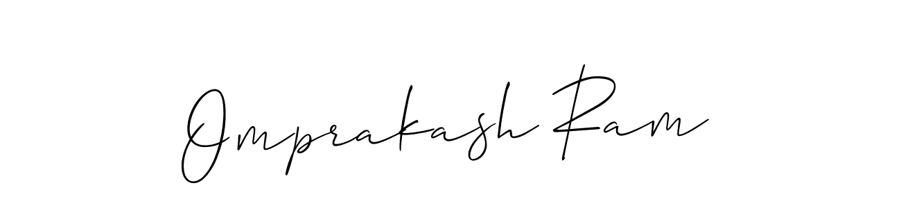 Use a signature maker to create a handwritten signature online. With this signature software, you can design (Allison_Script) your own signature for name Omprakash Ram. Omprakash Ram signature style 2 images and pictures png