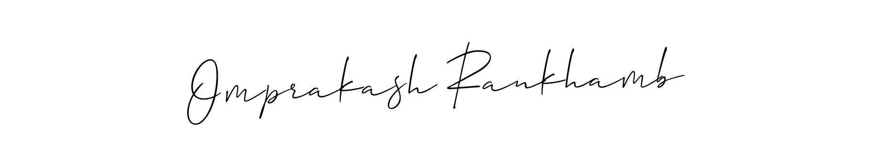 Make a beautiful signature design for name Omprakash Rankhamb. With this signature (Allison_Script) style, you can create a handwritten signature for free. Omprakash Rankhamb signature style 2 images and pictures png