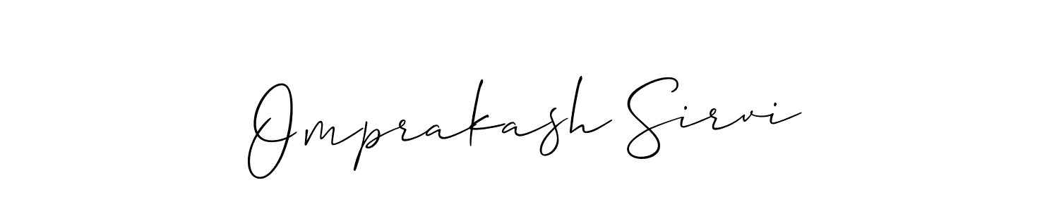 Design your own signature with our free online signature maker. With this signature software, you can create a handwritten (Allison_Script) signature for name Omprakash Sirvi. Omprakash Sirvi signature style 2 images and pictures png